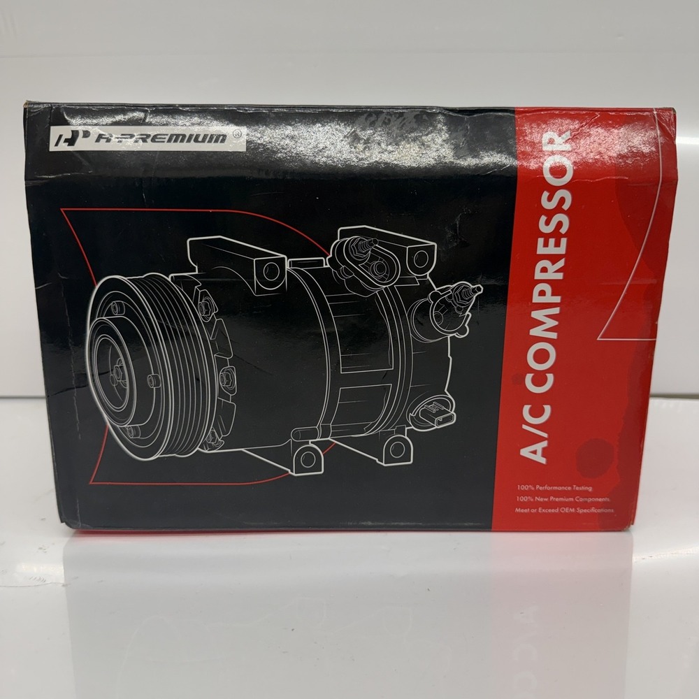 A-Premium A/C Compressor W/ Clutch ACC68322S-C2 6-Groove 12V R1234yf Aluminum